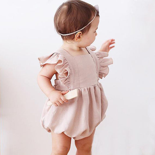 Linen Triangle Romper